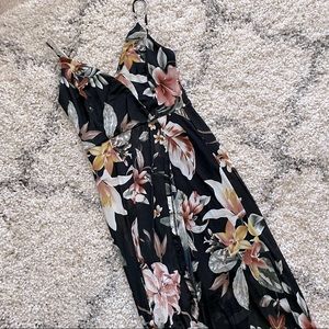 Tropical print maxi dress